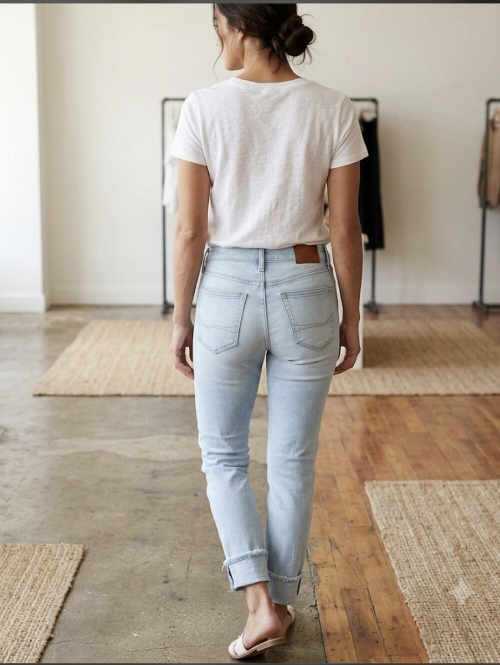 Hollister Slim Straight Raw Hem Jeans